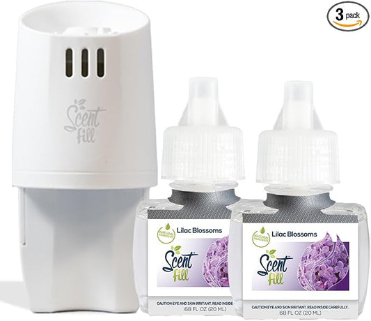 Scent Fill Lilac Blossoms Plug in Air Freshener, Scented Oil Refills, 2 Refills by ScentFill