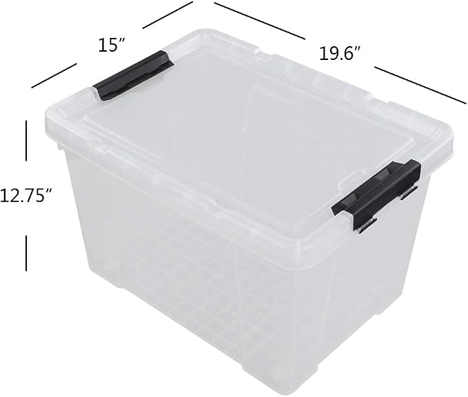 Pekky 50 Quart Clear Storage Containers/Bins - Image 2