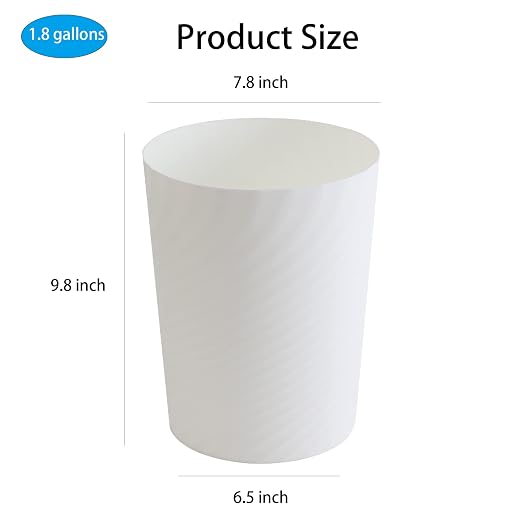 UUJOLY Plastic Small Trash Can Wastebasket, Garbage Container Basket - Image 7