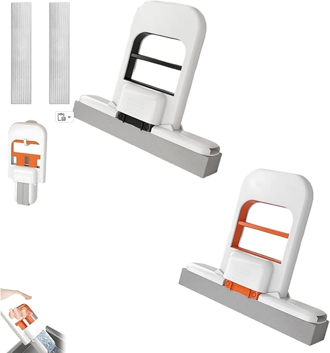 Mini Foldable Desktop Mop, Sponge Mop Wet and Dry Use Cleaning System, by Morekfly