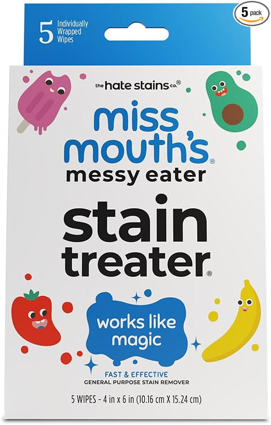 Miss Mouth's Messy Eater Stain Treater Wipes by TheHateStainsCo