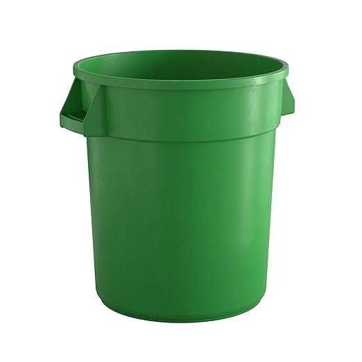 20 Gallon Green Round Commercial Trash Can by Krollen+Industrial