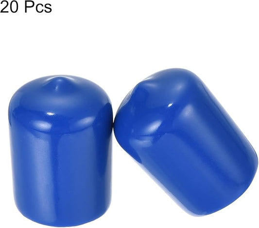 uxcell 20pcs Rubber End Caps 16mm ID Vinyl Round Tube Bolt Cap Cover Screw - Image 2
