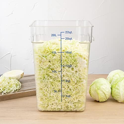Restaurantware Met Lux 22 Quart Brine Buckets 10 Square Marinating Containers...