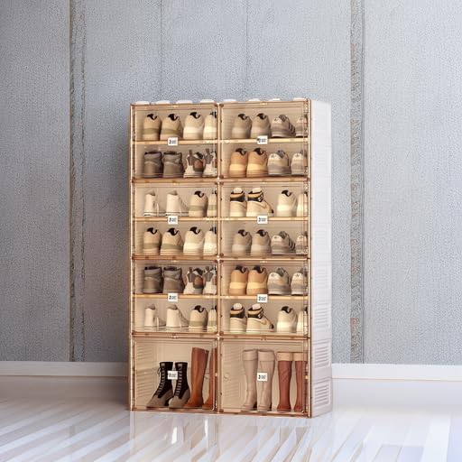 ANTBOX Portable Shoe Rack Organizer for Closet Entryway, Stackable Sneaker St...