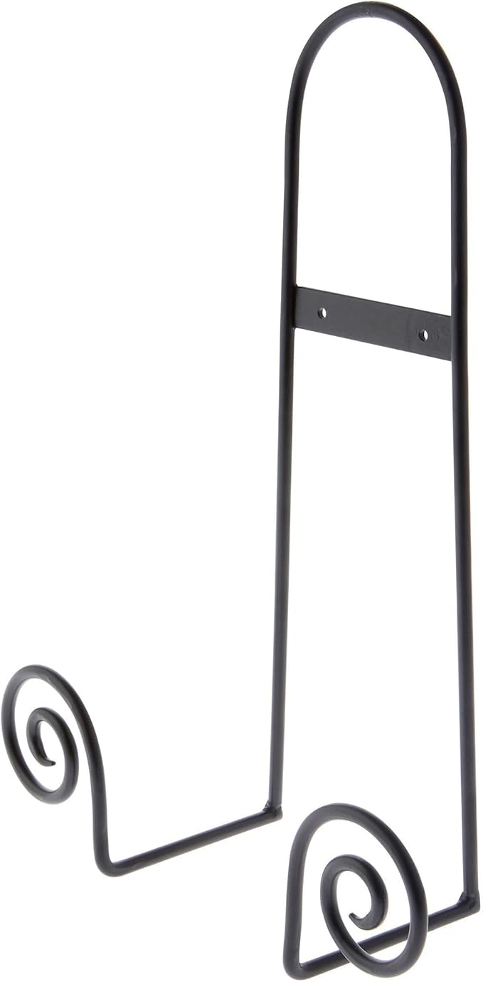Bard's Black Wrought Iron Wall Mountable Tray or Platter Hanger, 16.25" H x - Image 3