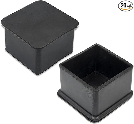Flyshop Non-Slip Thick Rubber Leg Tips Floor Protectors Square Chair Leg Caps by Flyshop