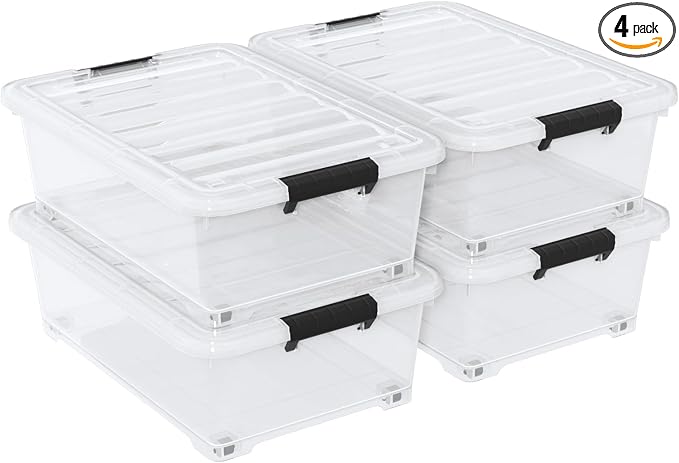 20 Quart Under Bed Shoe Storage Container Bin by Uumitty