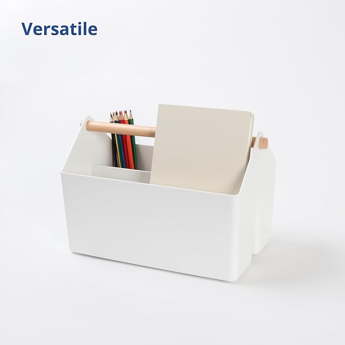 BLUE GINKGO Medium Storage Basket – Plastic Caddy - Image 3