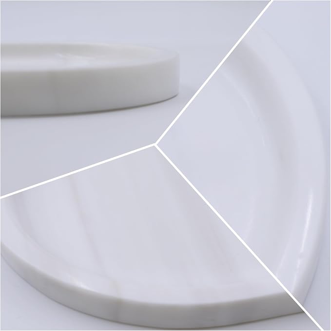 Natural Marble Tray, Oval Vanity Decorative Tray - Image 4