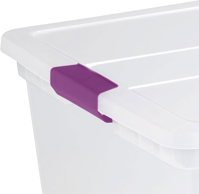 Sterilite 4-Pack 110 Quart ClearView Latch Box, Stackable Organizer Bins - Image 8