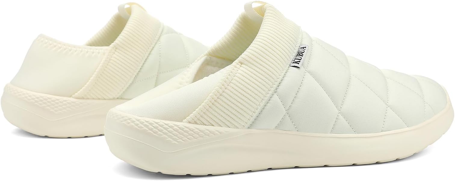 KUBUA Slippers for Men and Womens Indoor House Shoes Plush Slip on Outdoor - Image 2