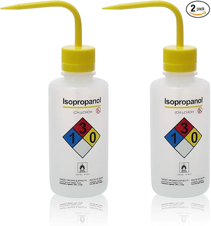 2pcs of Safety Wash Bottles, Vol.500ml 17oz, Isopropanol Wash Bottle, LDPE by LabvidaScientificCoLtd