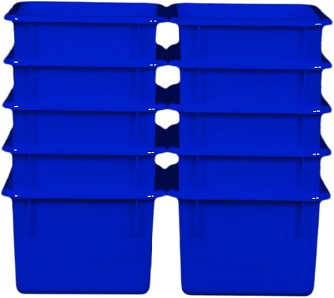 Wood Designs Cubby Storage Bin, Heavy Duty Plastic Containers by Unknown