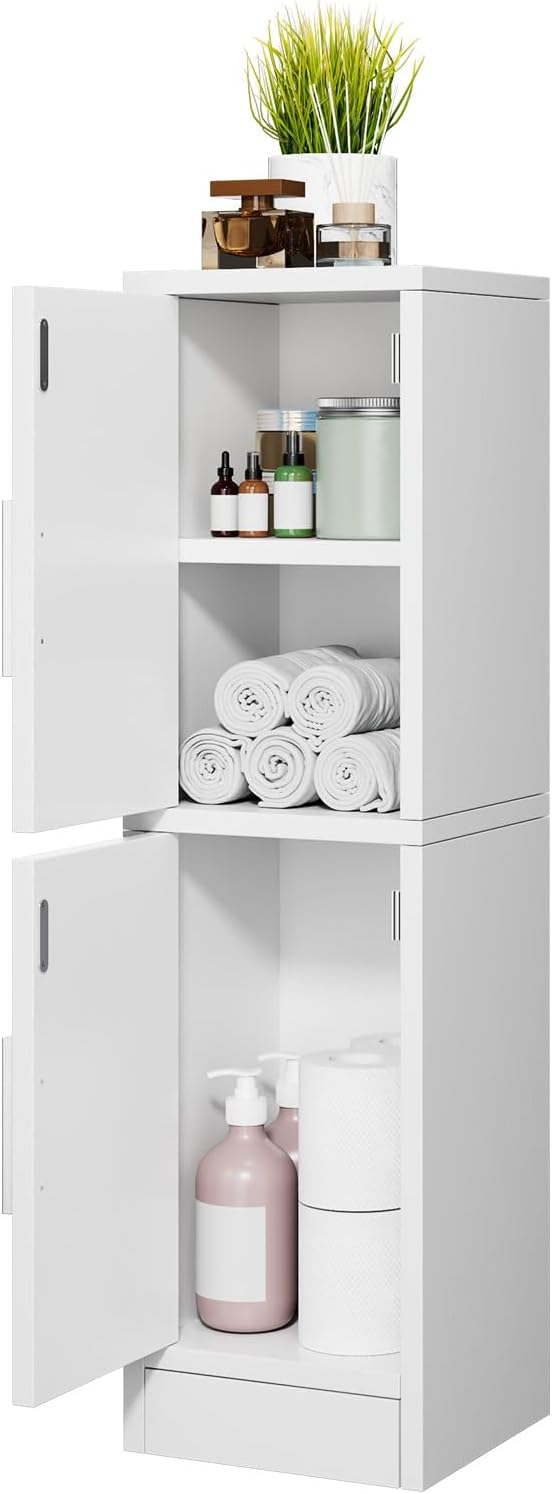 IBUYKE Small Bathroom Storage Cabinet, Narrow Floor Corner Cabinet