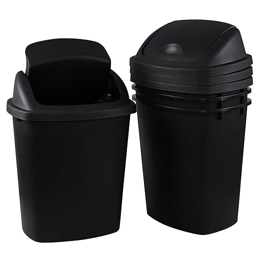 Teyyvn 6 Gallon Plastic Flip Lid Trash Can by Teyyvn