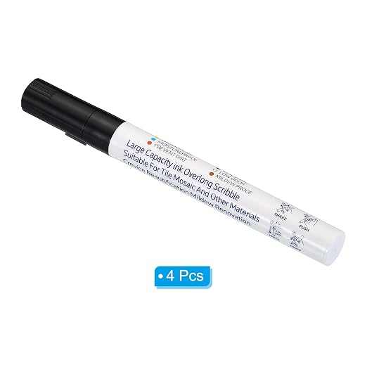 PATIKIL Grout Pen, 4 Pack Black Tile Marker Waterproof Grout Sealer Pen Tile - Image 3