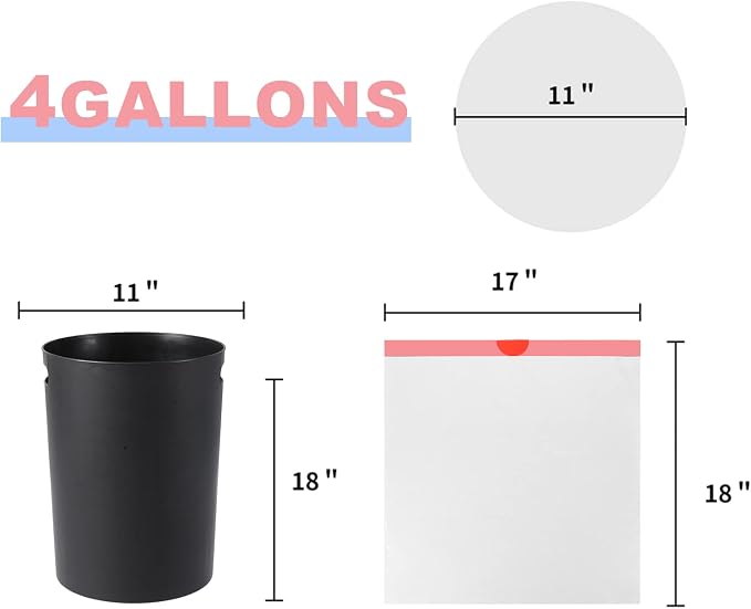 Small Trash Bag 4 Gallon Drawstring Garbage Bags - Image 4