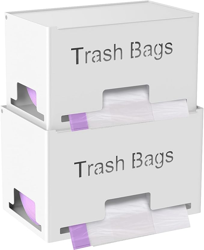 2-Pack Trash Bag Holder Dispenser, Stackable Garbage Bag Dispenser, Extra Large by STWWO