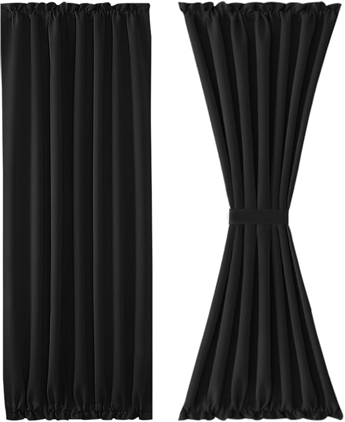 DWCN French Door Curtains – Rod Pocket Thermal Blackout Curtain - Image 7