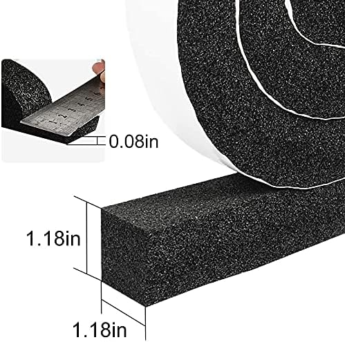 YIJUHOU 2 Rolls 1.18 Inch X 1 Inch Open Cell Foam Tape - Image 2