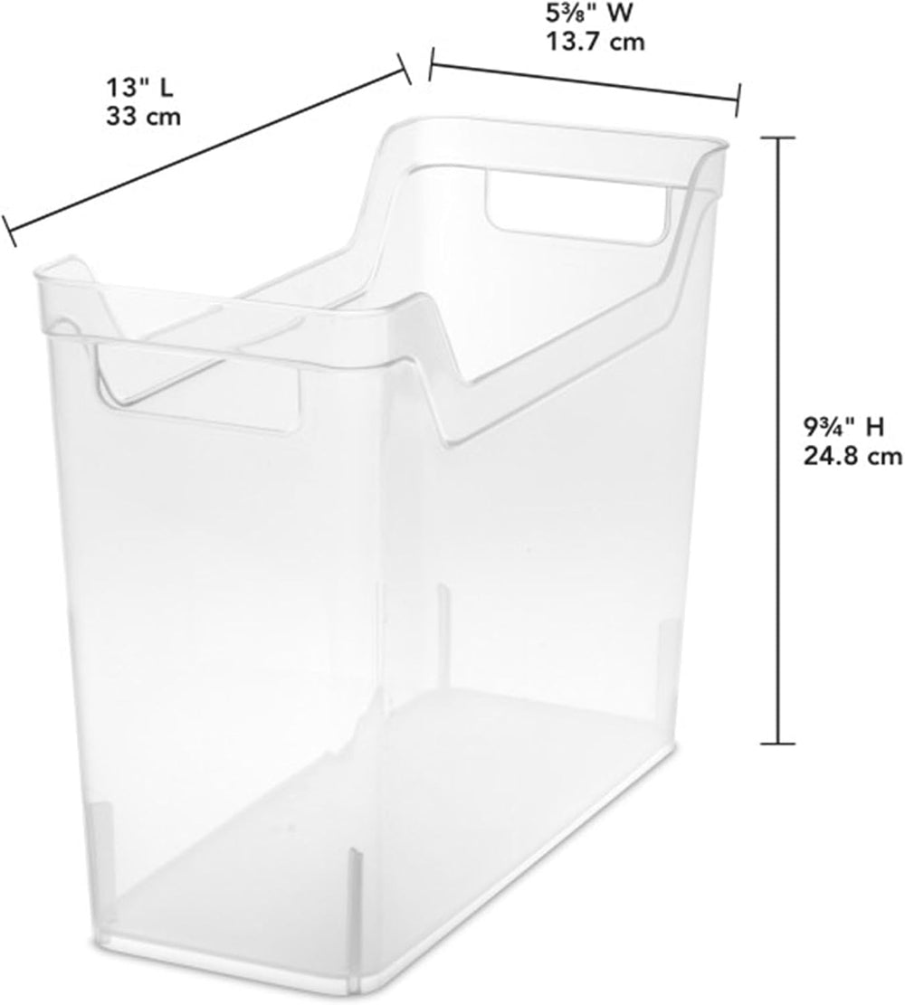 Sterilite Narrow Shelf Bin Organizing Plastic Container, Home Kitchen or Offi...
