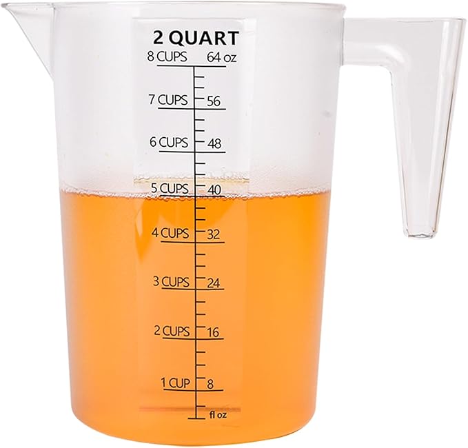 Food-Grade Plastic Measuring Pitcher – 64 Ounce & 8 Cups Measuring Cups - Image 3