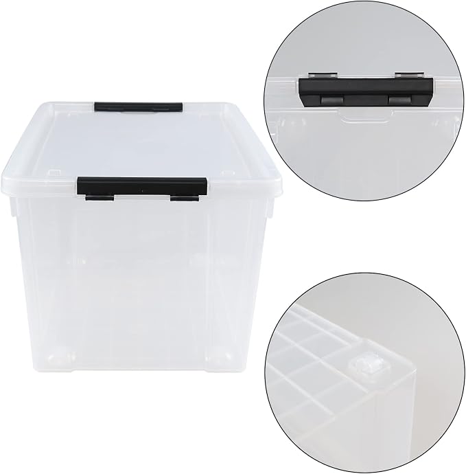 4 Pack Clear Storage Latch Bin - Image 3