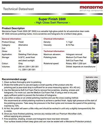 Menzerna SF3500 Super Finish 3500, 32 oz. - Image 3