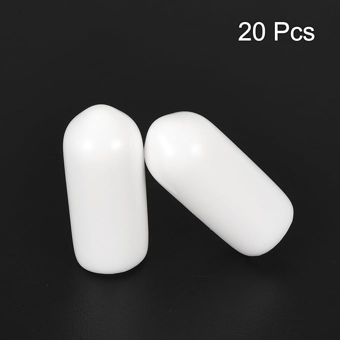 uxcell 20pcs Rubber End Caps 5.5mm ID Vinyl Round End Cap Cover Screw Thread - Image 2