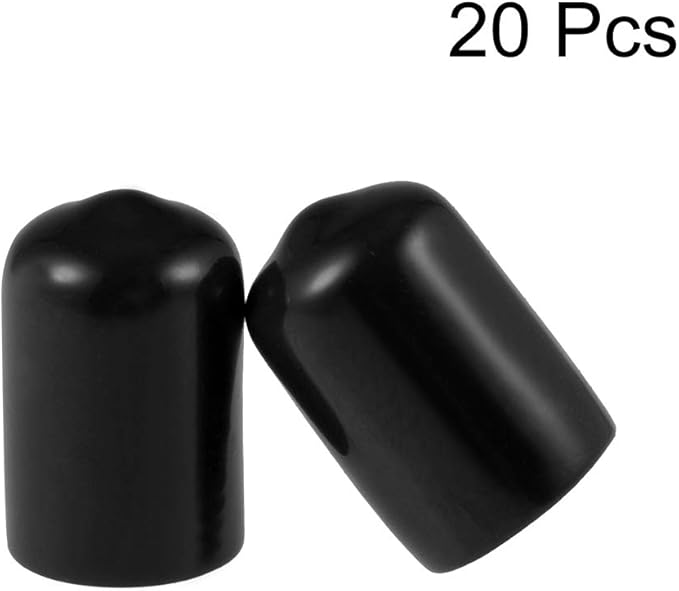 uxcell 20pcs Rubber End Caps 11mm ID Vinyl Round Tube Bolt Cap Cover Thread - Image 2