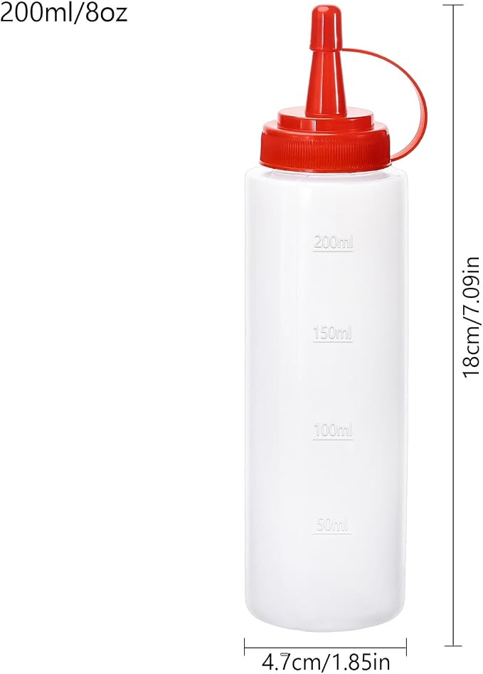 Condiment Squeeze Bottles Ketchup Dispenser, 2 Pack 8oz Squeeze Bottles - Image 2