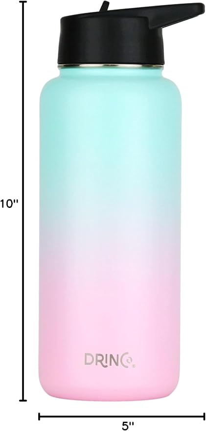 DRINCO Stainless Steel Water Bottle Spout Lid Vacuum Insulated Double Wall - Image 6