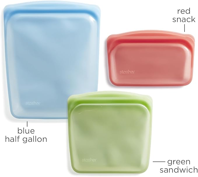 Stasher Premium Silicone Reusable Food Storage Bags, Lunch Bag, Travel - Image 5