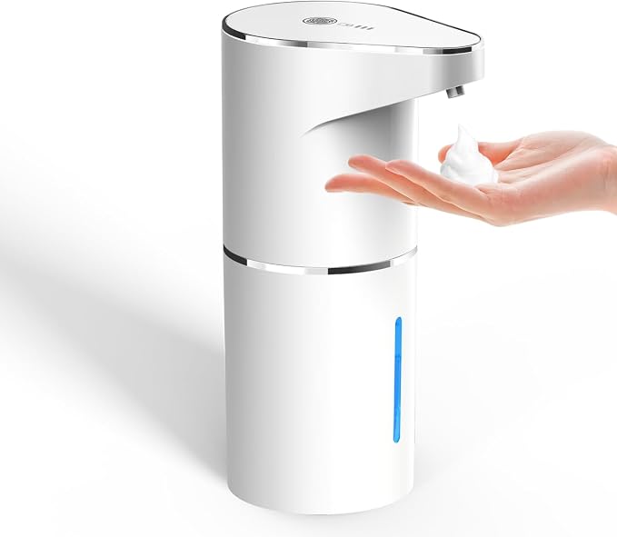 Automatic Foaming Soap Dispenser, Type C Rechargeable Hand Free Pump Soap by Sylfu