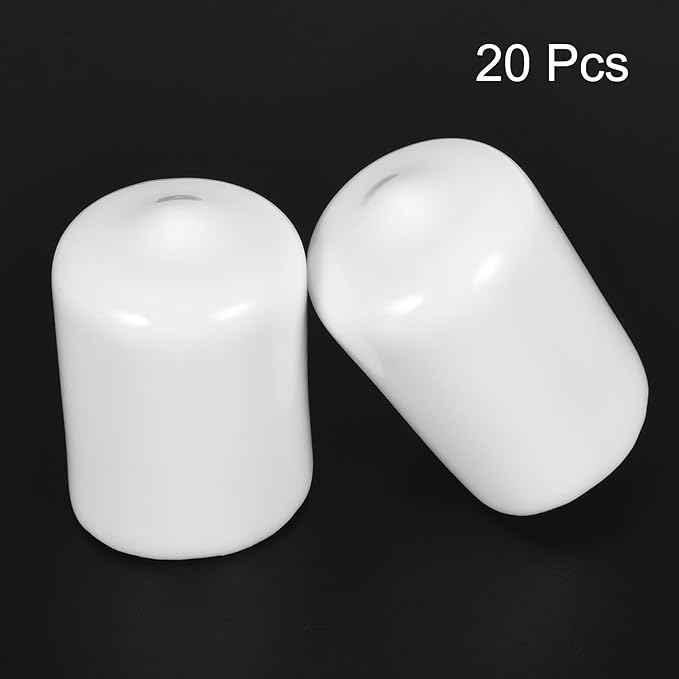 uxcell 20pcs Rubber End Caps 15mm ID Vinyl Round End Cap Cover Screw Thread - Image 2