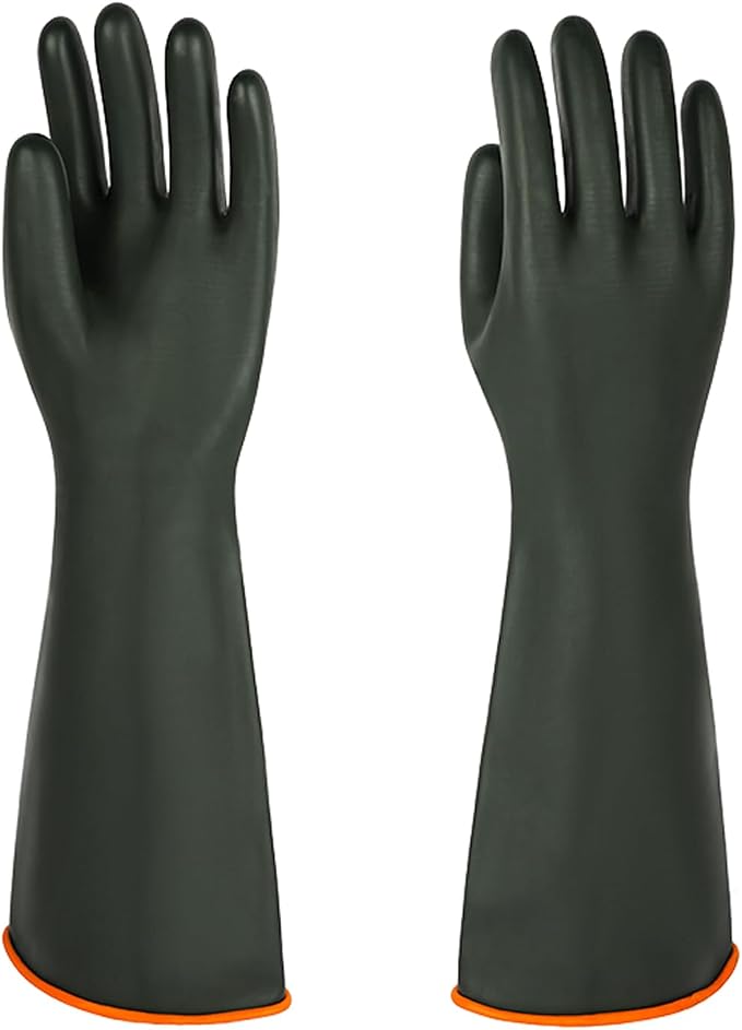 North Tower Heavy-Duty Latex Chemical Resistant Gloves by GOLVESHELPYOUIMPROVELIFE