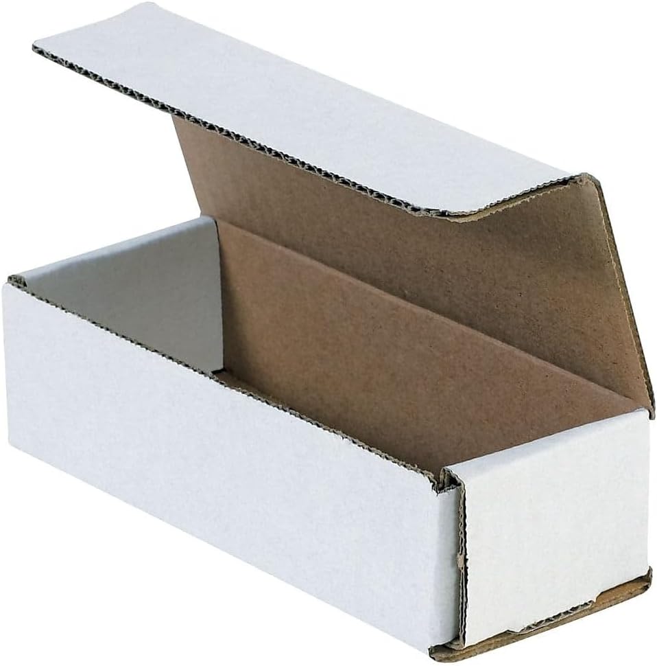 BOX USA Mailer Boxes Medium 14"L x 3"W x 3"H 50-Pack - Corruga...