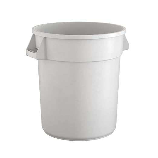 20 Gallon White Round Commercial Trash Can by Krollen+Industrial