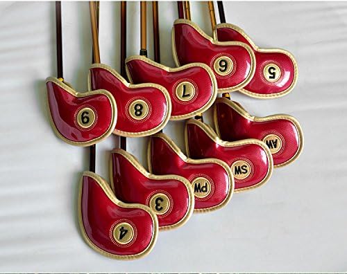 HISTAR 10pcs Crystal Pu Leather Golf Iron Head Covers Set Iron Club Headcover - Image 8