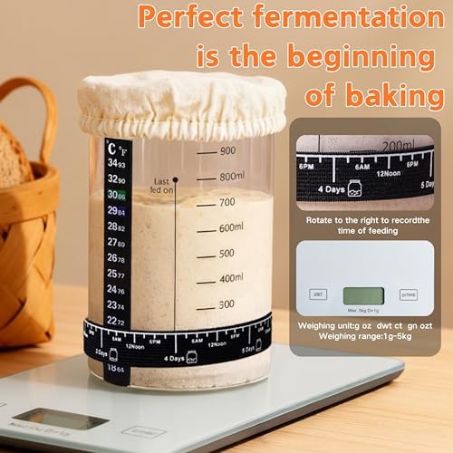 All-Inclusive Sourdough Starter Kit with Enameled Cast Iron Dutch Oven & ...