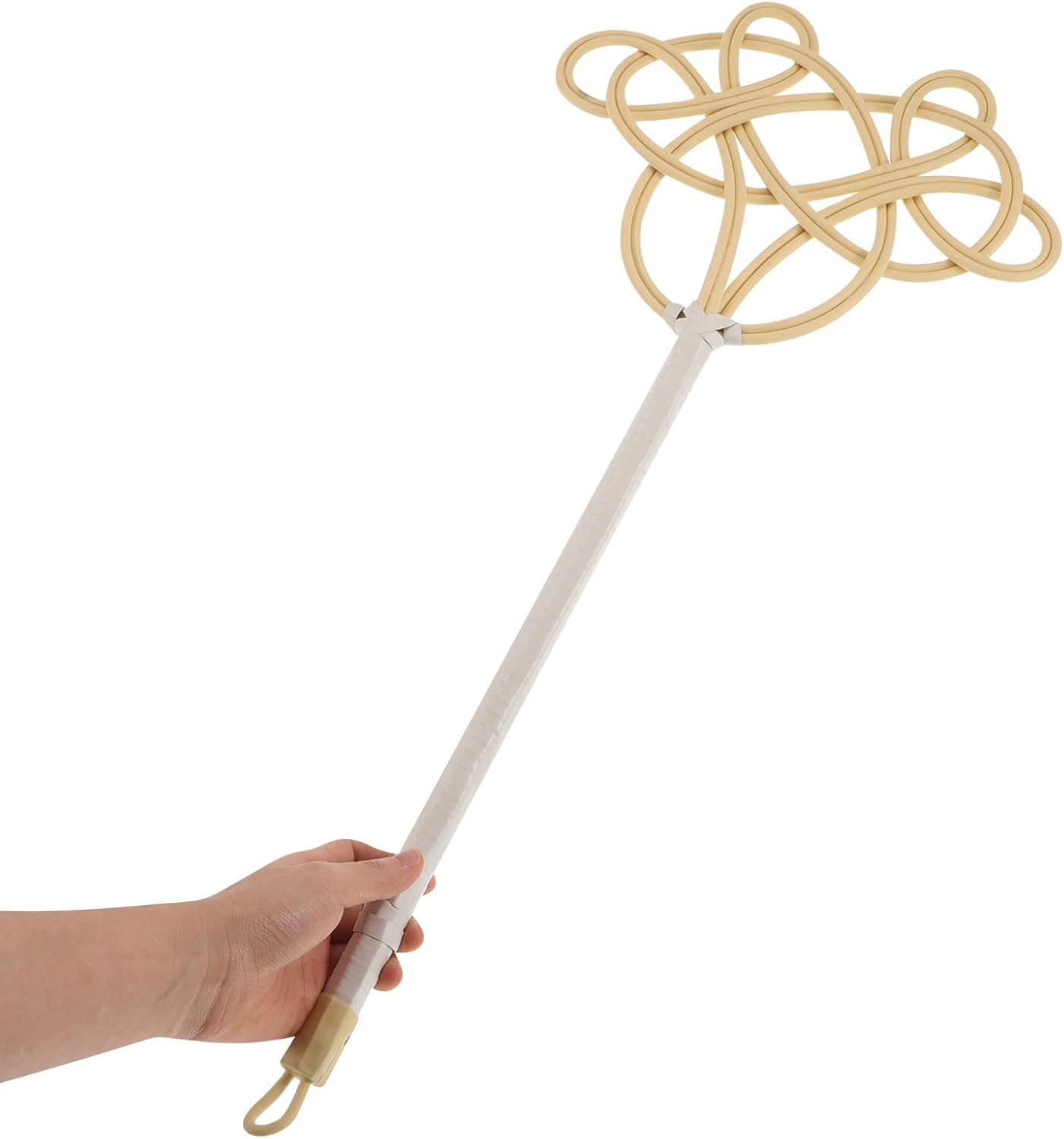 Generic Long Handle Rug Beater Paddle, Plastic Woven Rattan Style Duster for Home Carpet and Quilt Cleaning, Household Dust Removal Tool for Bedding and Rugs