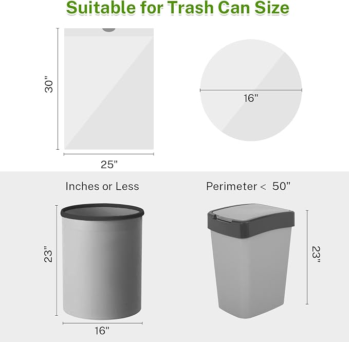 15 Gallon Tall Kitchen Trash Bags Drawstring - Image 3