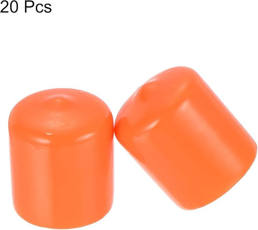 uxcell 20pcs Rubber End Caps 22mm ID Vinyl Round Tube Bolt Cap Cover Screw - Image 2