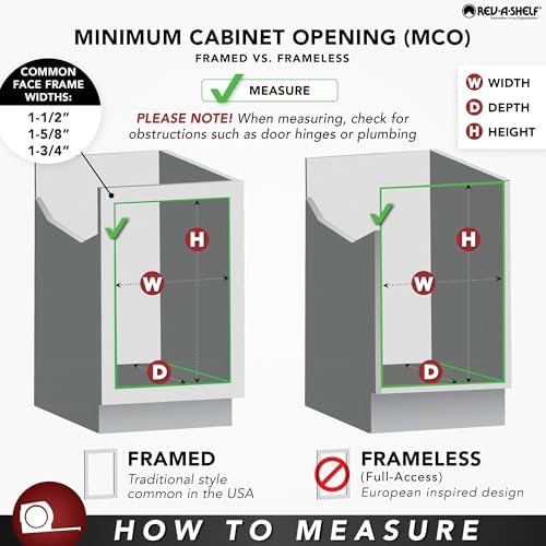Rev-A-Shelf Pullout Kitchen Cabinet Organizer, Min Cabinet Opening 5.5" W