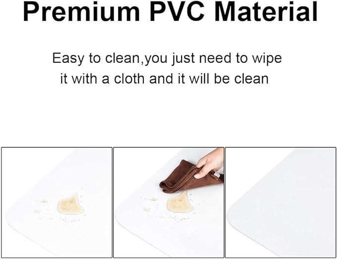 Kuyal Clear Chair mat for Hardwood Floor 30 x 48 inches Transparent Floor Mats - Image 6