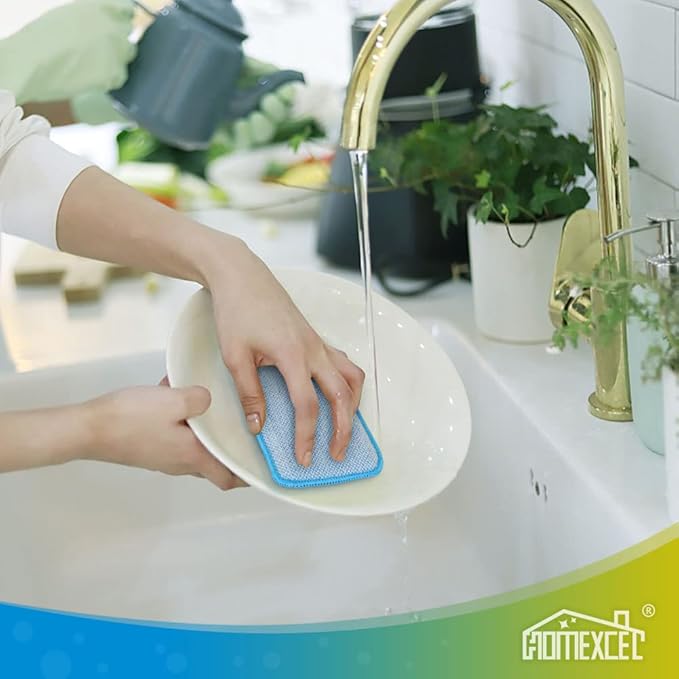 HOMEXCEL 12 Pack Scrub & Wipe Cloths, Dual-Sided Sponges - Image 5
