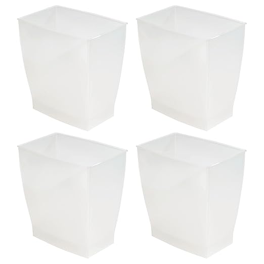 iDesign Small Rectangular Bathroom Trash Cans by iDesign