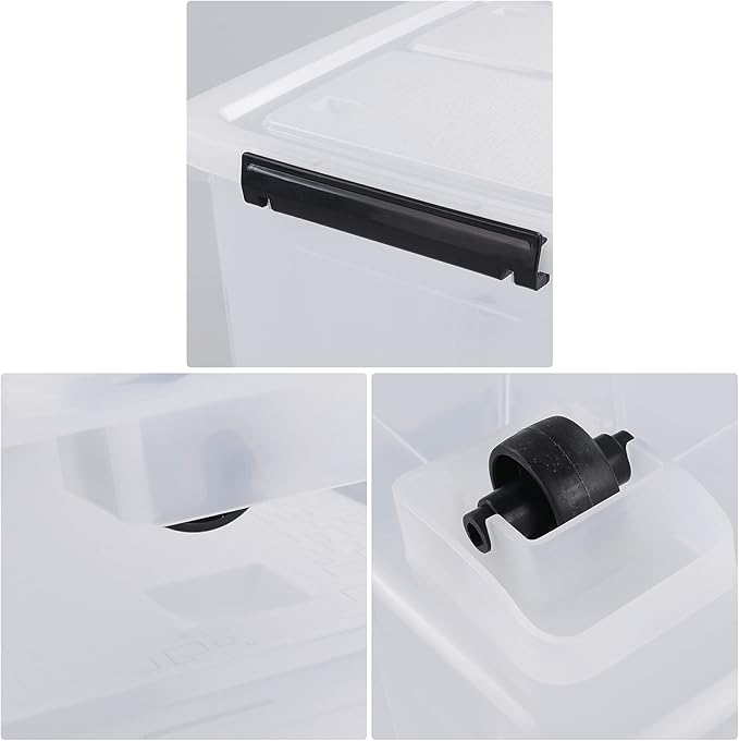 4 Packs 30 L Stackable Plastic Storage Bins - Image 4