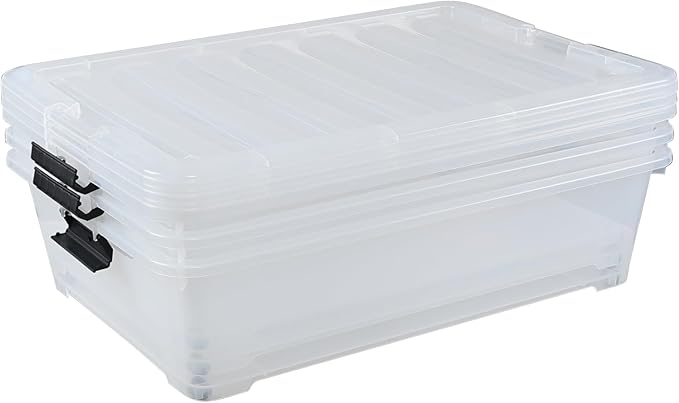 50 Quart Clear Plastic Under Bed Storage Bin - Image 7